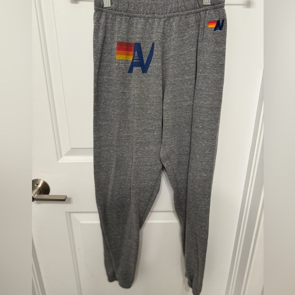 Aviator Nation LOGO SWEATPANTS - HEATHER GREY
